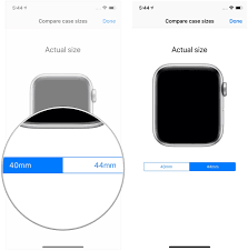 how to virtually try on both apple watch sizes with the