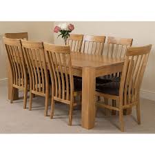 kuba large oak dining table with 8