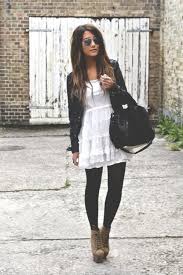 Summer Dress Into A Fall Outfit I Do This To All Of My Summer Dresses Leggings And Dresses With Cardigans O Fashion Style Autumn Fashion