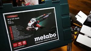 Unpacking Unboxing Angle Grinder Metabo W 9 125 Quick 600374500 Ged 125 Youtube