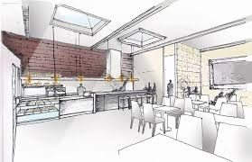 Oda Architecture Breadbox Cafe Interior Design Drawings Interior Design Sketches Architecture