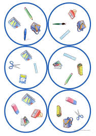 Spiele Im Deutschunterricht Dobble Schulsachen 13 Karten 4 Symbole Schulsachen Deutsch Unterricht Spiele Grundschule