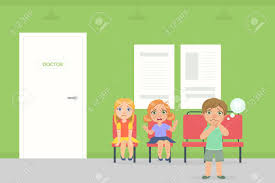 When people with kids will be choosing which cafe or clinic to go to, they and of course, you can buy a busy board for your house and attach it to a wall or furniture in your kid's room! Waiting Room For Children In Hospital Sick Kids Sitting On Chairs Royalty Free Cliparts Vectors And Stock Illustration Image 128446312