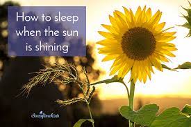 Sun is shining, the weather is sweet now make you wanna move your dancing feet, yeah but to the rescue, here i am want you to know just if you can, here i stand, no, no, no, no, no, no, no, no. How To Sleep When The Sun Is Shining Sleepytime Club