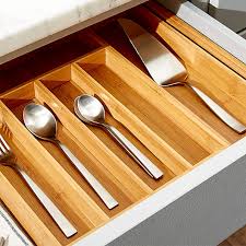 Antique metal kitchen table with silverware drawer dividers. Flatware Organizers For Kitchen Drawers Crate And Barrel