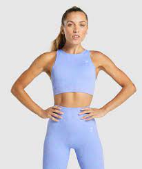 Gymshark Adapt Animal Seamless Sports Bra Butterfly Light Blue Gymshark