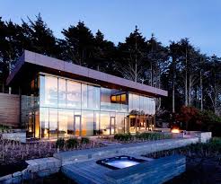 Minimal Glass And Steel Structure On Oregon Coast 360 House Architecture Beachfront Vacation Floating Architecture