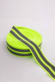 Dây phản quang 5cm x 100m vải sọc xám 2 vạch