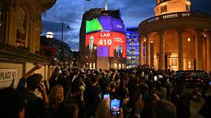 Labour headed for huge majority in UK election, ending Conservatives'  14-year rule, exit poll says