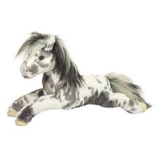 In front of a white background. Starsky Appaloosa Horse Douglas Toys
