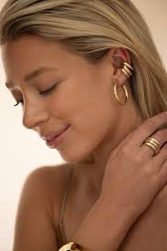 Jewelers Gold Hoop Earrings Jennifer Fisher Mini Lilly Hoop Earrings 1in  JENNIFER FISHER