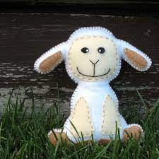 Stuffed Lamb Pattern Sew By Hand Plush Felt By Littlehiboushoppe 4 00 Sewing Stuffed Animals Animal Sewing Patterns Felt Animal Patterns