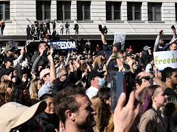 Thousands of angry, unmasked people marched from inner sydney's victoria park to town hall in the central business district on saturday. Anti Lockdown Protests In Sydney And Melbourne Make Global Headlines Herald Sun