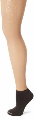 Bootights Netscape Micro Nude Fishnet Tight With Black Ankle Sock Size D