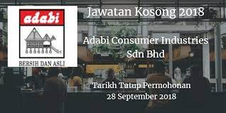 Daftar syarikat sdn bhd baru dengan ssm (rm980 sahaja). Jawatan Kosong Adabi Consumer Industries Sdn Bhd 28 September 2018 Jawatan Kosong Johor