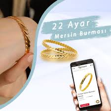 22 Ayar Mersin Burmasi Bilezik Altin Lime