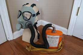 Download U S Abc M21 Rocket Propellant Gas Mask Mockup In Progress Original Setups Would Also Have A Green Leather Filter Sling An M1 Winterization Hood And The Canister Would Be Marked M15 Rather Than PSD Mockup Templates
