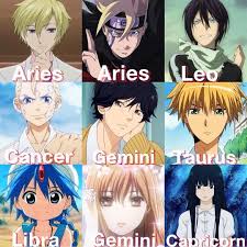 Check spelling or type a new query. Animelover Some Anime Main Characters Zodiac Signs