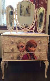 Frozen Painted Dressing Table Frozen Themed Bedroom Disney Frozen Bedroom Frozen Bedroom