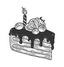 Birthday cake candles stock illustrations Birthday Cake Sketch Vector Images Over 4 300