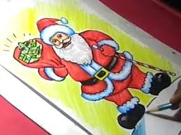 how to draw christmas santa clause drawing step by step