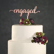 Are there cake toppers for a bachelorette party? Gold Engagement Cake Topper Novocom Top