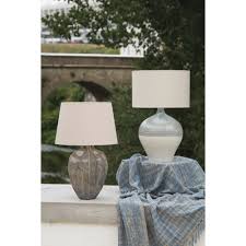 Roll clay large enough to cut the template size. Dar For4223 Gif1502 Forli Table Lamp Blue Grey Ivory Ceramic Base With White Cotton Drum Shade