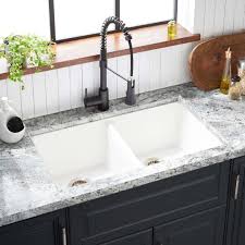 Check spelling or type a new query. 33 Totten Double Bowl Granite Composite Undermount Kitchen Sink White Kitchen Sinks Sinks