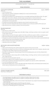 banquet bartender resume sample