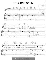 If I Didn't Care (The Ink Spots) By J. Lawrence - Sheet Music On MusicaNeo