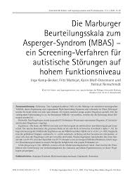 Asperger syndrome and other terms // the national autistic society. Pdf Die Marburger Beurteilungsskala Zum Asperger Syndrom Mbas Ein Screening Verfahren Fur Autistische Storungen Aufhohem Funktionsniveau