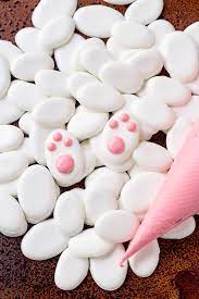 Easter bunny footprints,#free printable easter bunny paw prints template: How To Make Bunny Paw Candy With Video The Bearfoot Baker