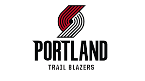 The portland trail blazers logo has red and black colors and the iconic pinwheel object. Trail Blazers Unveil New Logo Katu