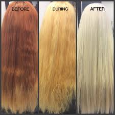 Wondering how to go from red to blonde or how to fix orange hair after lightening naturally red hair? Best Hairstyle For Fine Curly Hair Color Correction Hair Platinum Hair Color Red Blonde Hair