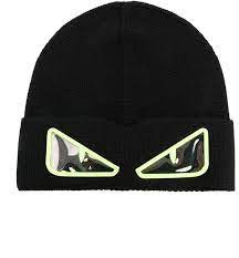 Fendi Kids Bag Bugs Knitted Hat Farfetch Fendi Kids Knitted Hats Wool Bags