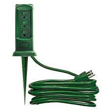Outdoor Power Outlet Yard Stake 3 Grounded Outlets Outdoor Christmas Presents Outdoor Christmas Outdoor Holiday Decor