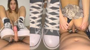 I SEDUCED HIM WITH MY PLATFORM CONVERSE THEN MADE HIM COME ALL OVER MY  SHOES!!