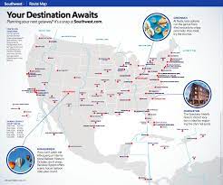 Southwest Airlines Travel Map Airline Maps — Southwest Route Map, 2019 The Southwest Airlines...