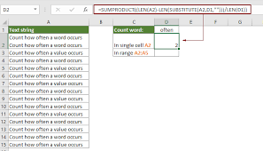 It will also highlight longer words that include the character selection you entered. How To Count How Often A Word Or A Value Occurs In Excel