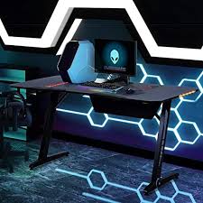 Gaming Desk Table Pc Table E Sports Computer Desk With Led Lights Pc Stand Shelf Power Strip With Usb Cup Holder Headphone Hook In 2020 Gaming Desk Desk Inbox Zero