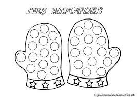 Moufles Coloriage En Couleur Et Pour Gommettes Inverno Educacao Natal
