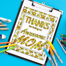 Find more thanks coloring page. Thanks For Being An Awesome Mom Free Coloring Page Sarah Renae Clark Coloring Book Artist And Designer