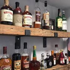 Reclaimed Wood Shelves Industrial Rustic Barn Wood With Etsy Home Bar Furniture Wood Shelves Reclaimed Wood Shelves