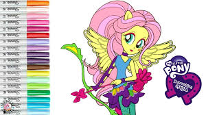 Play online games, and download apps & printables from my little pony & equestria girls. My Little Pony Equestria Girls Coloring Book Page Fluttershy Friendship Games Mlpeq Youtube