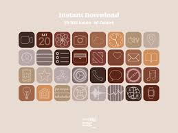 Bloom aesthetic app icons, ios 14 icons aesthetic, iphone icons minimalist, ios icons netutral, boho icon pack, beige aesthetic home screen. Aesthetic Fall Ios 14 App Icons Pack 72 Icons 10 Colors Etsy