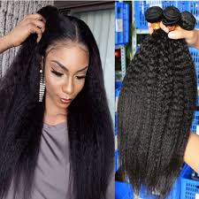 100% human yaki straight hair weave unprocessed grade 7a virgin remy hair. 10a Kinky Straight Hair Bundles Brazilian Hair Weave Coarse Yaki Straight Human Hair Bundles Natural Color Hair Weave 3pcs