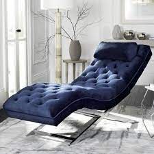 Best Pricing Free Shipping High Quality Indoor Chaise Lounge Chair Sofa Navy Blue Livi Lounge Chairs Living Room White Chaise Lounge Blue Chairs Living Room