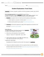 Check spelling or type a new query. Food Chain Gizmo Answer Key Activity B