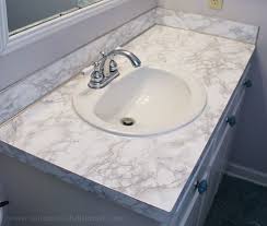 How To Do A Sturdy Stunning Granite Contact Paper Countertop Makeover Countertop Makeover Contact Paper Countertop Bathroom Countertops