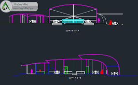 مخطط مطعم بتصميم مميز اوتوكاد Dwg